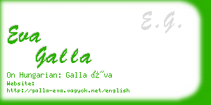 eva galla business card